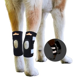 NeoAlly Cat and Dog Ankle Brace Pair Canine Rear Leg Hock Support with Safety Reflective Straps for Hind Leg Wounds Heal and Injuries and Sprains from Arthritis (XS Pair)
