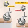 HOLKIE Caster Wheels 3 inch Locking Stem Casters, 3/8" -16