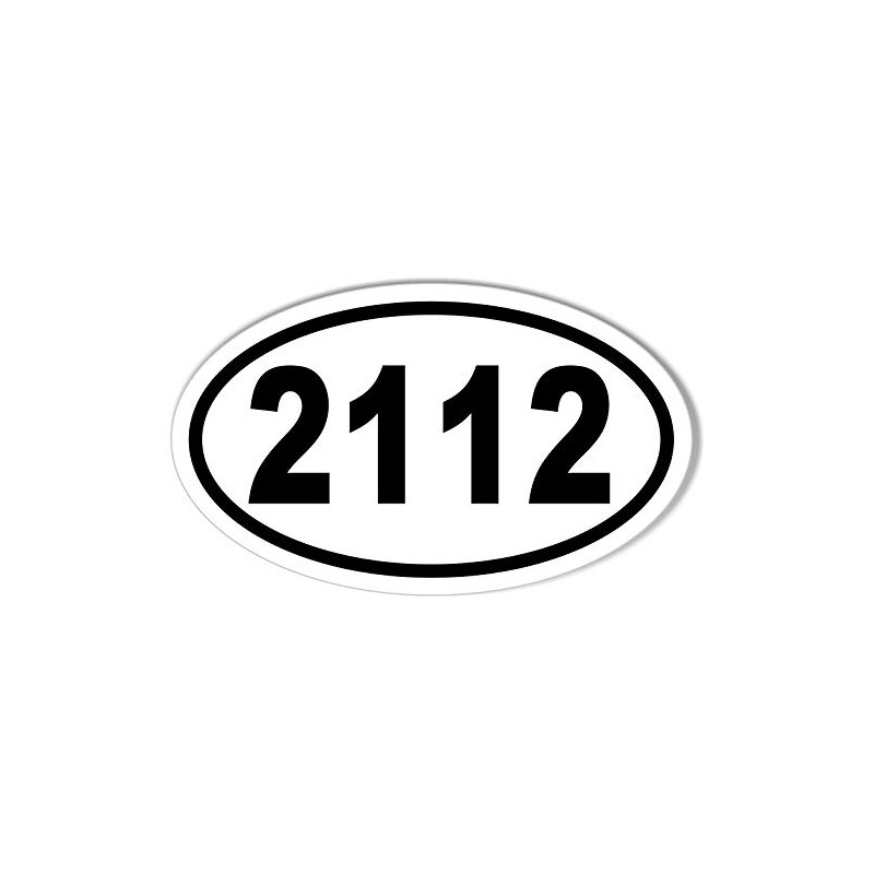 2112 Euro Oval Bumper Sticker (Pack of 2 Stickers)