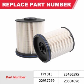 6.6 Duramax Fuel Filter (2Pcs) Fits for 2017-2021 Chevy Silverado 2500 HD 3500 HD GMC Sierra 2500 HD 3500 HD 6.6L Duramax Diesel Replaces# TP1015, 22937279, 23456595, 23304096