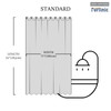 Furlinic No Hook Beige Shower Curtain,Polyester Fabric Bathroom Curtains with