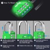 Combination Padlock, Diyife Heavy Duty 4 Digit Padlock Weatherproof Outdoor