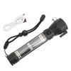 LED Solar Flashlight High Brightness Magnetic Torch USB Charging for