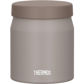 Thermos JEF-300 GG Vacuum Insulated Soup Jar, 10.1 fl oz (300 ml), Greige, Integrated Seal, Hot & Cold Insulation, Dishwasher Safe, All Parts