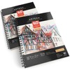 ARTEZA Mixed Media Sketchbook, 9x12 Inches – 2-Pack, 60 Spiral-Bound