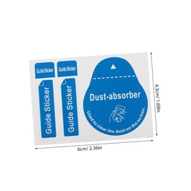 TEHAUX 600 pcs LCD Dedust Stickers for Phone Screen Dust Absorber Tempered Camera Lens Dust Removal Portable Screen Cleaning Tool for Smartphones Cameras Camcorders