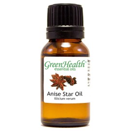 Anise Star Essential Oil - 1/2 fl oz (15 ml) Glass Bottle - 100% Pure Essential Oil - GreenHealth