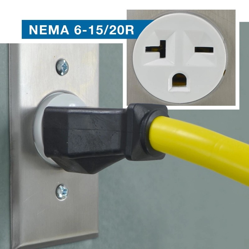 Conntek 25F620 NEMA 6-20 Extra-Heavy Duty Extension Cord, 20 Amp