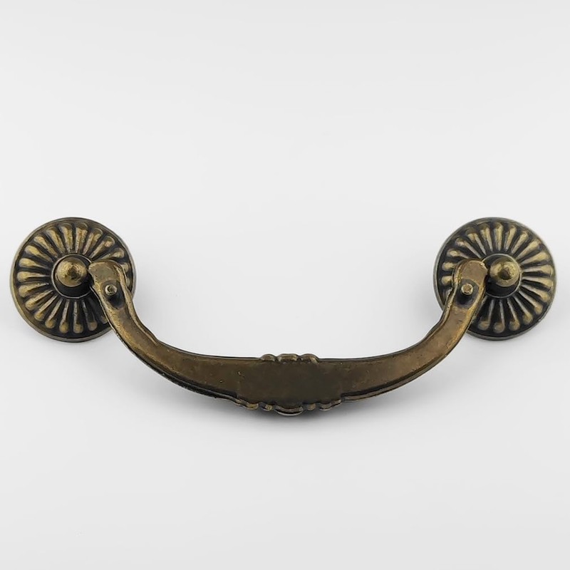 MuDuJia 4-Pack 4.5" C-C Vintage Look Antique Bronze Bail Drawer