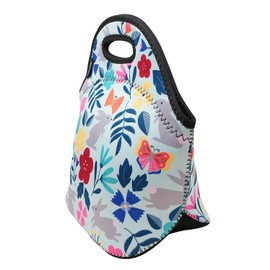 allydrew Insulated Neoprene Lunch Bag Zipper Lunch Box Tote, Rabbits