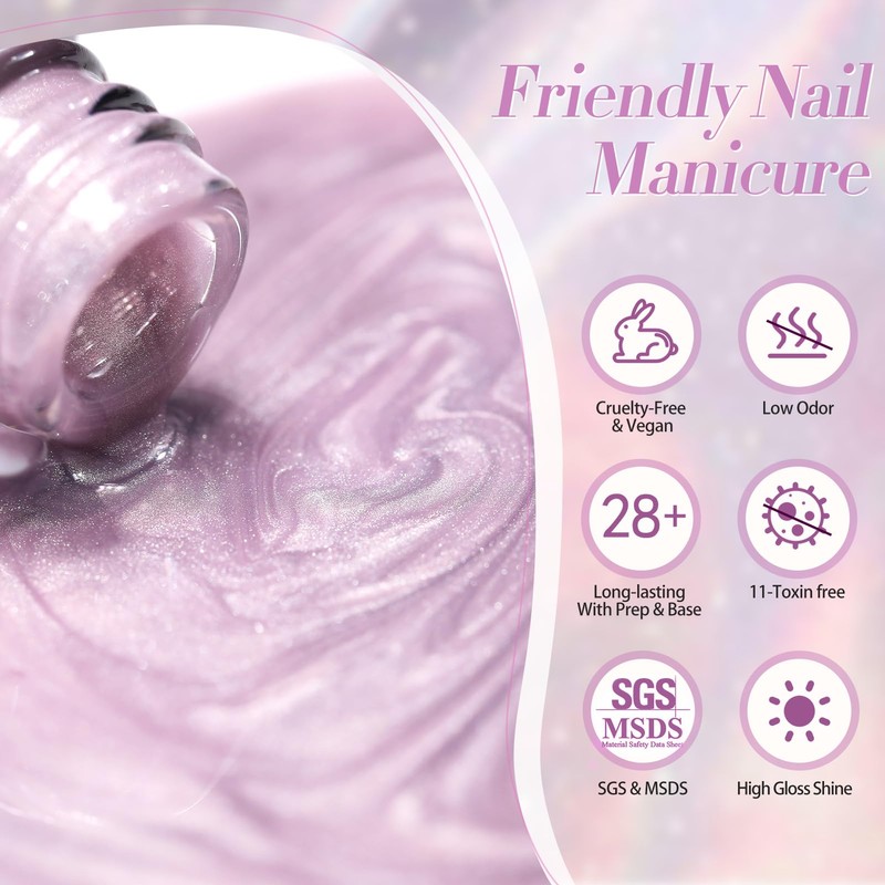 BORN PRETTY Magnetic Nail Gel, Cat's Eye Gel, Galaxy, Cat
