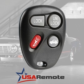 Car Key Fob Keyless Entry Remote fits Buick Lesabre Park Avenue / Chevy Impala Malibu Monte Carlo / Oldsmobile 88 98 Alrero Aurora / Pontiac Bonneville Grand AM (KOBUT1BT, 25678792)