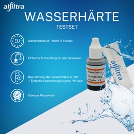 Alfiltra Test Set 15 ml for Water Hardness Measurement – Precise Measuring Cuvette & Step-by-Step Instructions – Drinking Water & Aquaristics for Accurate Determination of Water Hardness in °dH – More