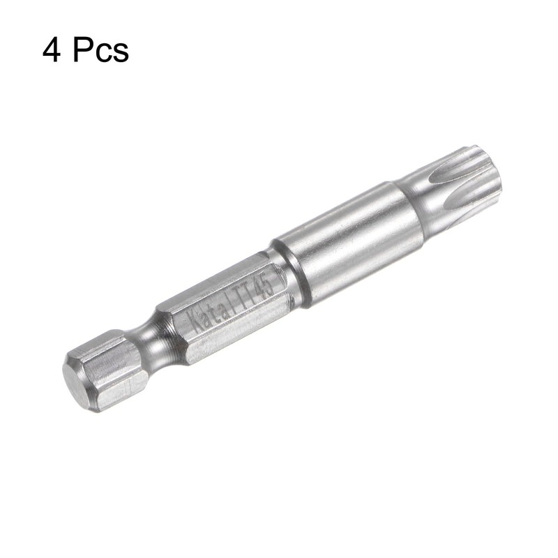 HARFINGTON 4pcs TT45 Star 7 Point Screwdriver Bit 1/4" Hex