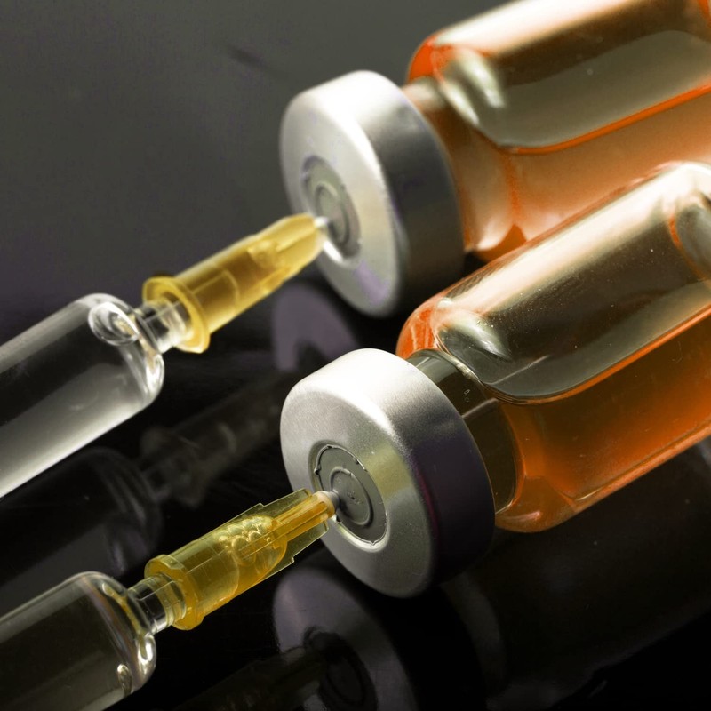 100Pack 25Ga 1Inch/25mm with Cap Dispensing Needla Accessories Disposable Lab