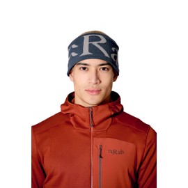 Rab Knitted Logo Headband - Fleece Ear Warmers for Trail Running, Trekking, & Skiing - Mulberry/Hibiscus - One Size