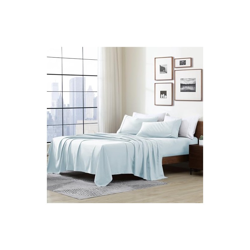 90GSM Soild Sheet Set Twin Aqua