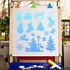 GORGECRAFT 11.8x11.8 Santa Claus Elk Stencil Reusable Hollow Out Christmas