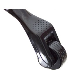 Best Derma Roller Eye 240 Titanium Gold Plated Micro Needles Narrow Shape For Eye Area Target Fine Lines & Wrinkles Gentle Non Evasive. Stimulate Eyebrow Growth! (0.3ml)