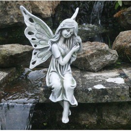 Phillipa Fairy Resin 30cm sitting Garden Fairy Ornament/Statue