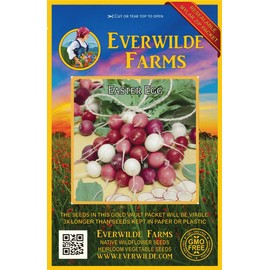 Everwilde Farms - 300 Easter Egg Radish Seeds - Gold Vault Jumbo Seed Packet