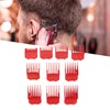 10pcs Professional Hair Clipper Guide Comb Red Hair Trimmer Cutting