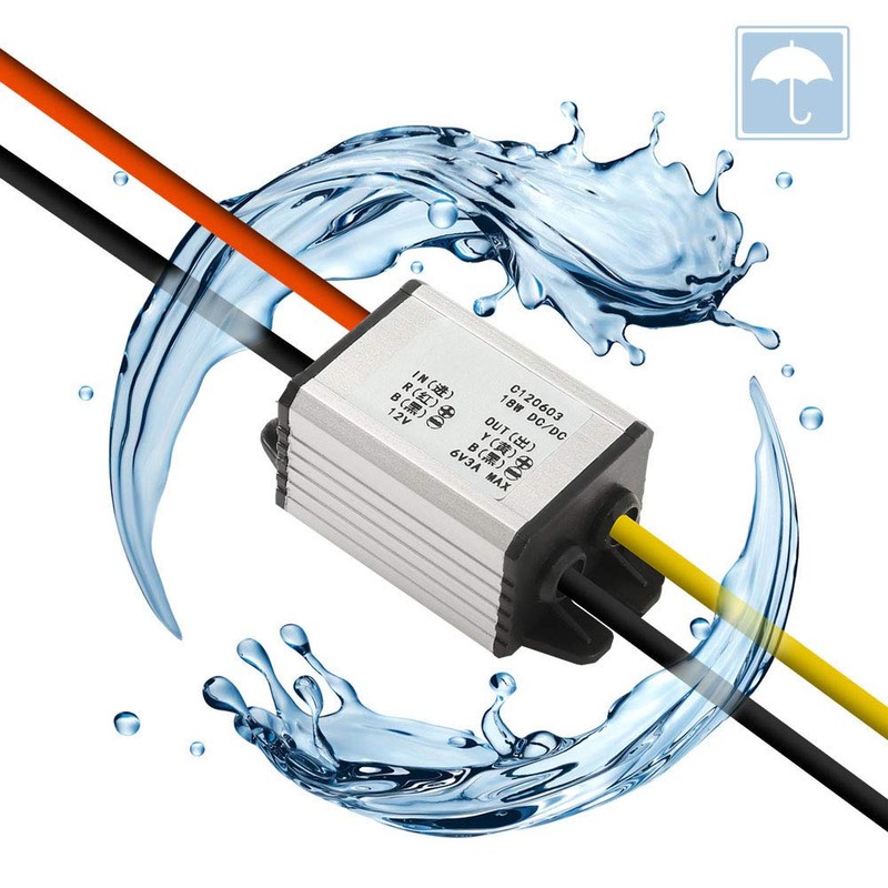 Dorhea 12V to 6V Car Power Voltage Converter DC 9V-22V