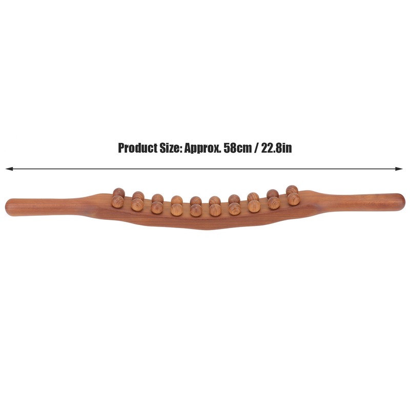 Guasha Stick Carbonized Double Row 20 Beads Lymphatic Drainage Fatigue