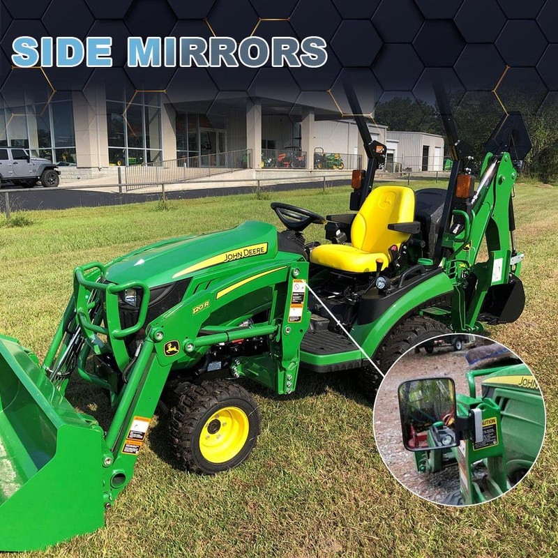 PIT66 Tractor Magnetic Side Mirrors,114LB 2.7” Universal Side Mirrors Compatible