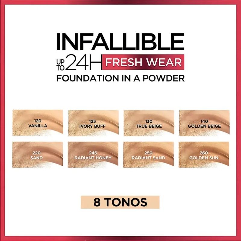 L'oréal Paris Base Polvo Infallible Fresh Wear 9 G 120