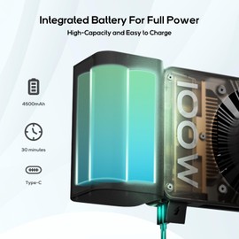 ZHIYUN CINEPEER CX100 100W Portable LED Video Light with 4500mAh Battery,Bi-Color COB Continuous Output Lighting 2700K-6500K Photography Studio Lights for Filmmaking/Live Streaming/Studio Photography