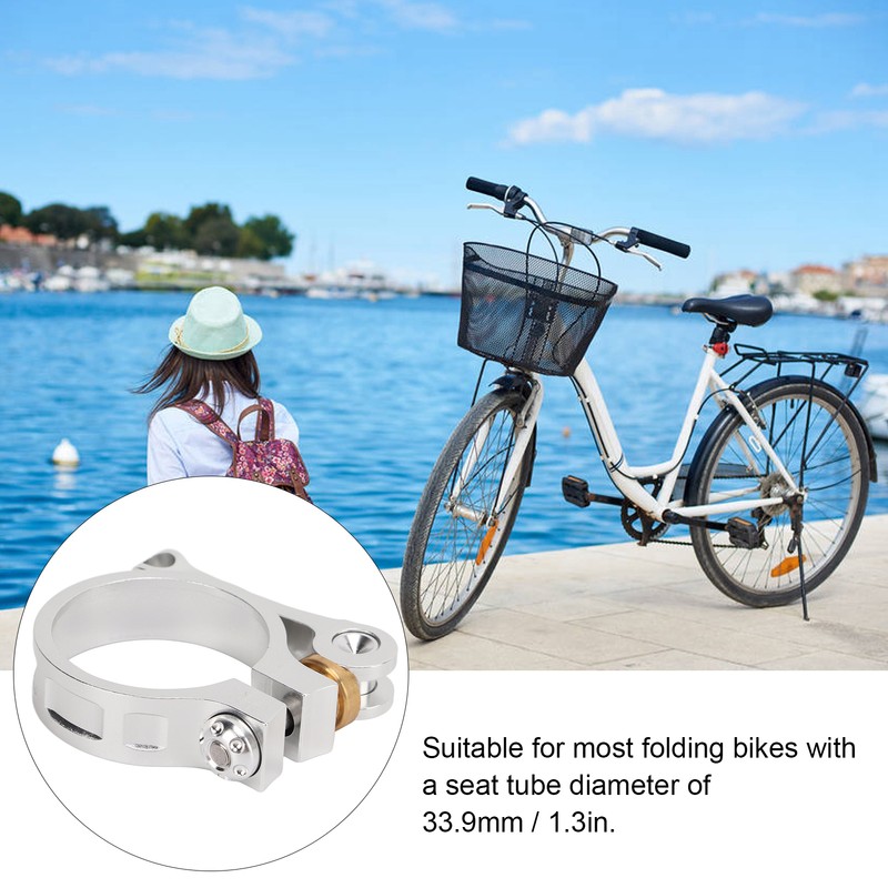 41mm Bike Seat Post Clamp CNC Aluminium Alloy Bicycle Quick
