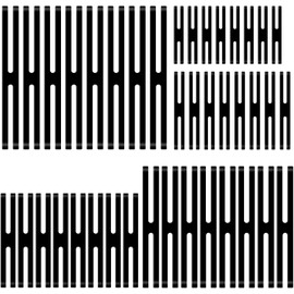 40 Pieces 5 Size H Band Silicone Rubber Bands Assorted Color Rubber Bands Elastic Rubber Wrapping Bands for Books, Cameras, Art, Cooking, Wrapping, Exercise, Bag Wraps (Black)