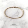 LUXSTAR Anklet, Twist Chain, Thin, Hypoallergenic, Stainless Steel, Men's, Women's,