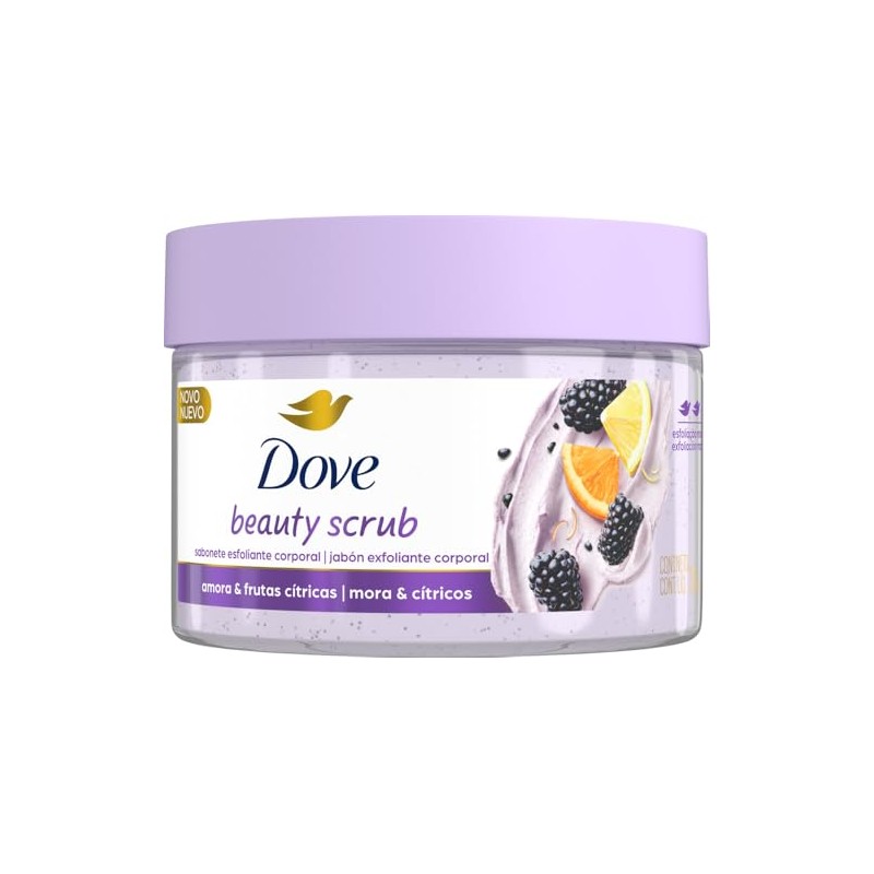 DOVE Beauty Scrub Jabón Exfoliante Corporal Mora y Cítricos, 280