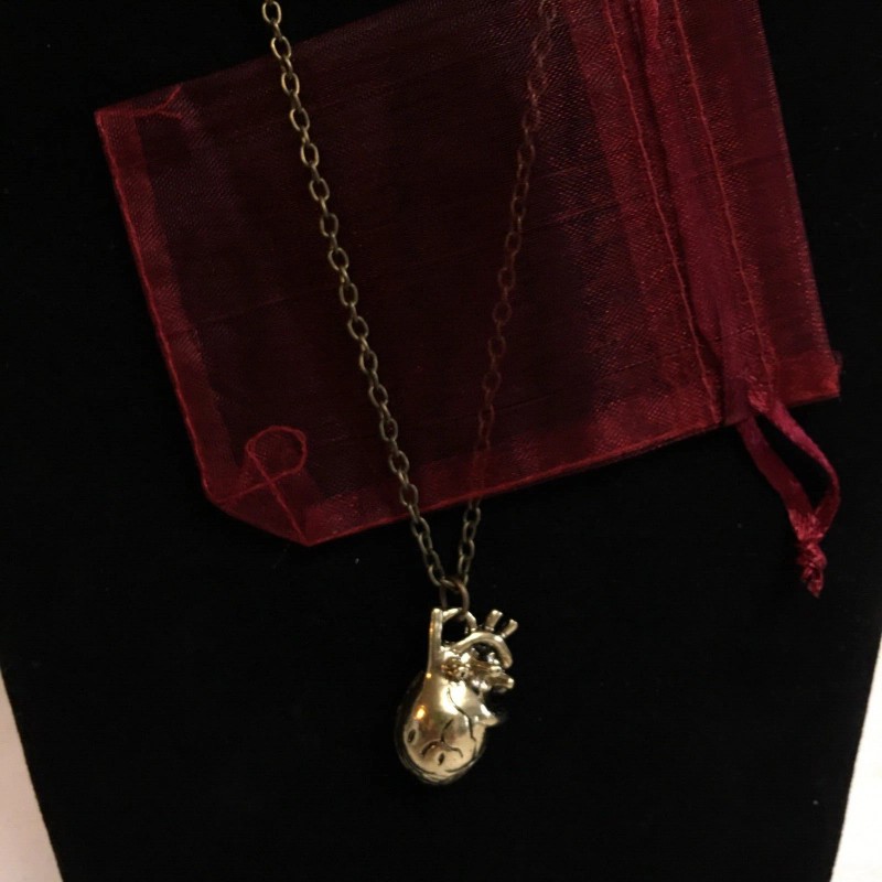 "ANATOMICALLY CORRECT HUMAN HEART" NECKLACE 20 Inch Holiday Gift Idea
