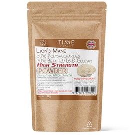 Lions Mane Powder - High Strength Dual Extract - 50% Polysaccharides / 30% Beta 1,3/1,6 D Glucan - 3rd Party Tested (100g Powder Pouch)