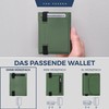 VON HEESEN slim wallet, Green, Without coin compartment