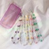 LUVI Beaded Phone Charm Lanyard Wrist Strap Beads Chain String