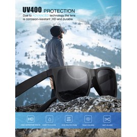 KALIYADI Sunglasses Men Polarized Sun glasses for Mens Womens Classic Matte Black Frame UV Protection 3pack(Grey/Grey/Grey)