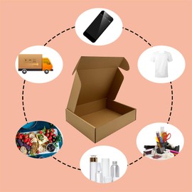 13 x 10 x 3 inch Shipping Boxes Set of 20， Brown Corrugated Cardboard Box Mailer Boxes for Packaging Small Business Shipping，Mailing Boxes Bulk for Birthday Wedding Party Book Literature Gift Giving