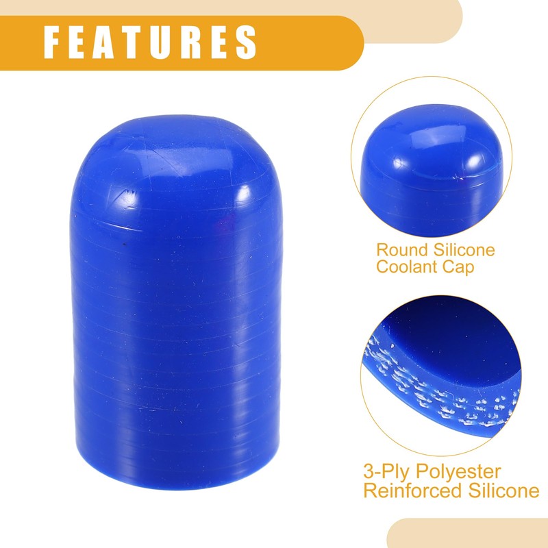 Partuto 1Pc 30mm 1.18" ID Universal Silicone Coolant Cap Intake