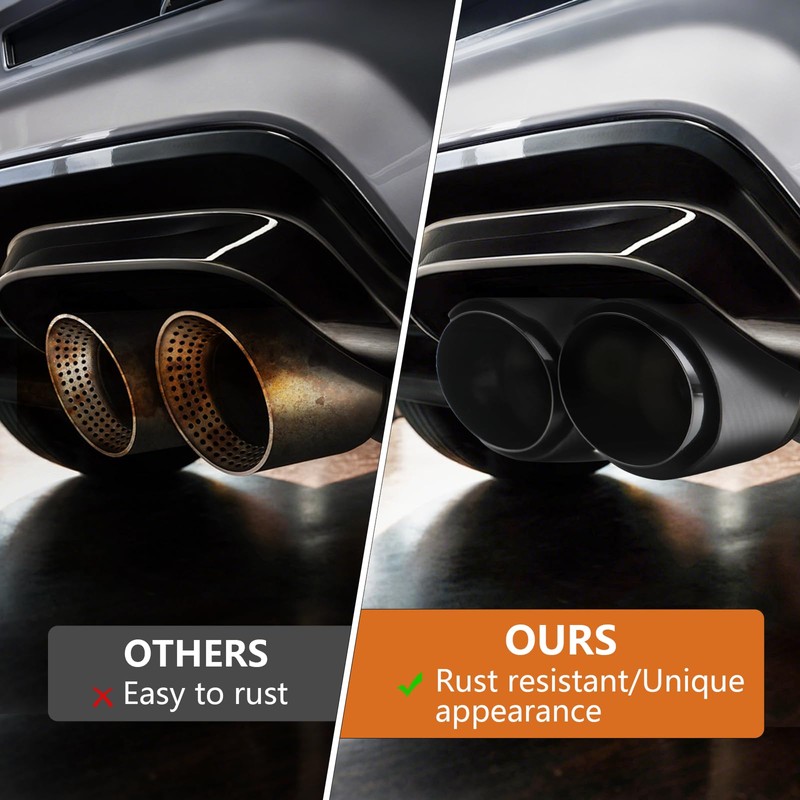 LCGP 2 Pack Carbon Fiber Exhaust Tip 2.5" Inlet to