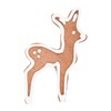 Staedter Deer Fawn Cookie Cutter, Silver, 6 cm