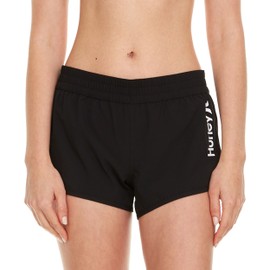 Hurley 3" Swim Board Shorts for Women, Swim Shorts Women, Swimming Bottoms with Pockets Black
