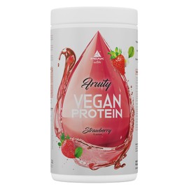 PEAK Fruity Vegan Protein - 400g Geschmack Strawberry I 20 Portionen I Clear Protein I Proteinquelle: Erbsenprotein (Pea) + Aminosäuren (BCAA) I Vegane Protein Limo mit perfekter Löslichkeit
