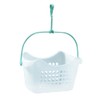 JVL Plastic Hanging Peg Basket, Clear/Aqua, One Size (19-216)