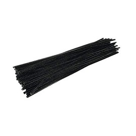 Colorations Black Chenille Stem Pipe Cleaners, Pack of 100, Arts & Crafts, Decorating, STEM, Single Color, Activities for Kids, Crafting, Straw Cleaner, DIY