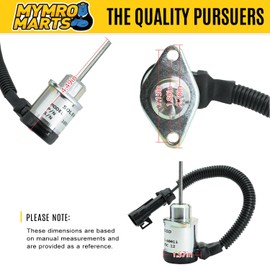 12V Fuel Shut Off Stop Shutdown Solenoid 1G925-60011 6691498 For Bobcat S185 S205 325 328 329 331 334 335 337 341 Skid Steer Kubota Engine 1503ES-12A5UC4S