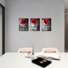DuoBaorom Rose Zen Wall Art Red Canvas Bathroom Decor Black
